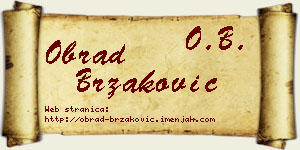 Obrad Brzaković vizit kartica